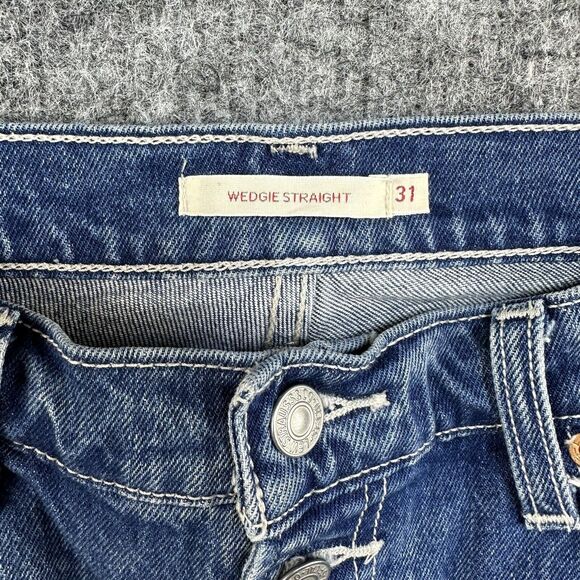 Levi’s Big E Wedgie Straight Womens Jeans 31x26 Crop Premium - Picture 3 of 15